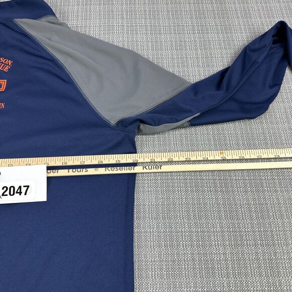 Harley Davidson Pullover Mens Medium Performance 1/4 Zip Long Sleeve Blue - Picture 9 of 11
